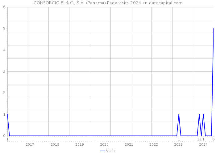 CONSORCIO E. & C., S.A. (Panama) Page visits 2024 