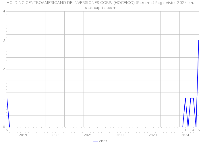 HOLDING CENTROAMERICANO DE INVERSIONES CORP. (HOCEICO) (Panama) Page visits 2024 
