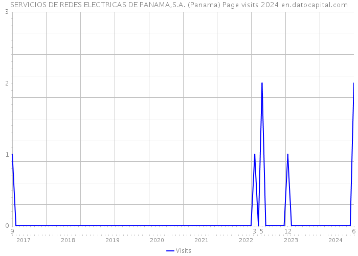 SERVICIOS DE REDES ELECTRICAS DE PANAMA,S.A. (Panama) Page visits 2024 