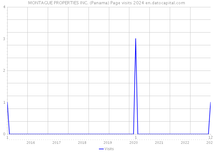 MONTAGUE PROPERTIES INC. (Panama) Page visits 2024 