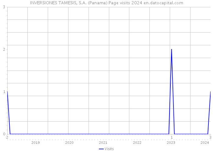 INVERSIONES TAMESIS, S.A. (Panama) Page visits 2024 