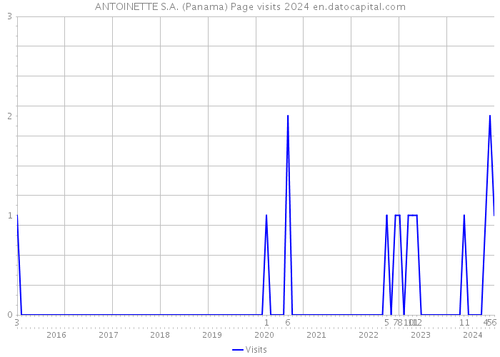 ANTOINETTE S.A. (Panama) Page visits 2024 