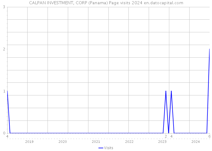 CALPAN INVESTMENT, CORP (Panama) Page visits 2024 