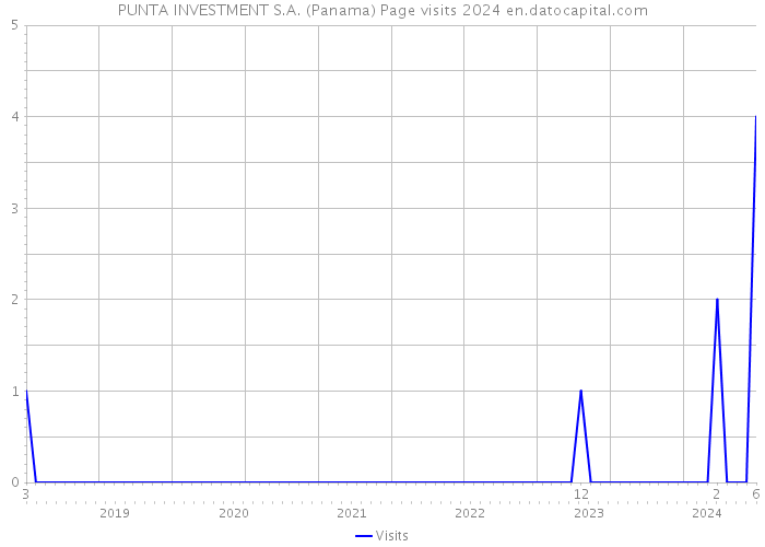 PUNTA INVESTMENT S.A. (Panama) Page visits 2024 