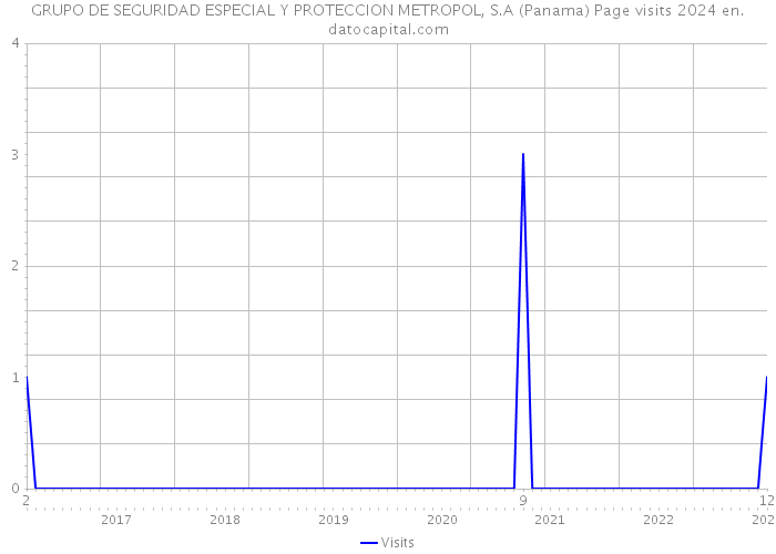 GRUPO DE SEGURIDAD ESPECIAL Y PROTECCION METROPOL, S.A (Panama) Page visits 2024 