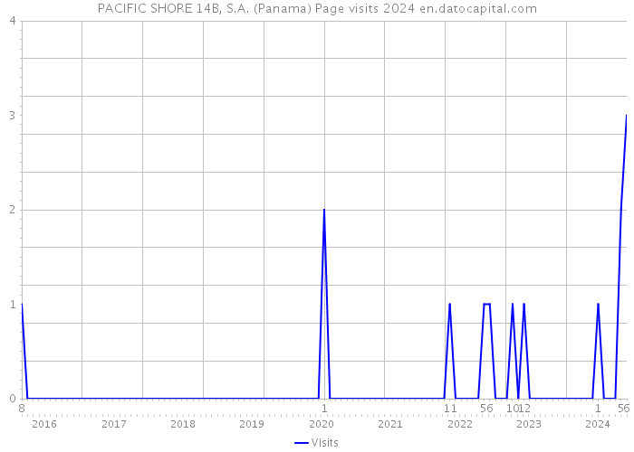 PACIFIC SHORE 14B, S.A. (Panama) Page visits 2024 