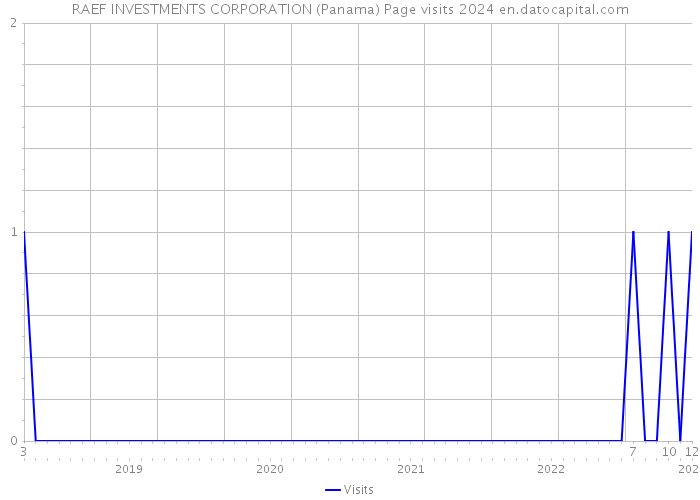 RAEF INVESTMENTS CORPORATION (Panama) Page visits 2024 
