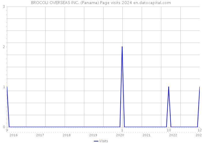 BROCOLI OVERSEAS INC. (Panama) Page visits 2024 