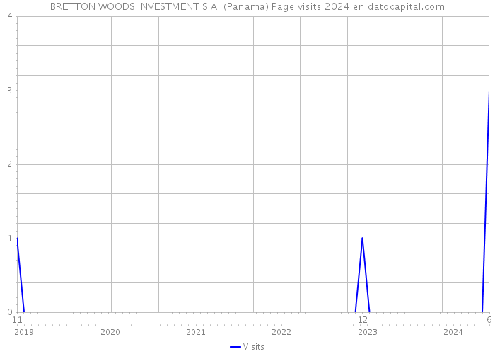 BRETTON WOODS INVESTMENT S.A. (Panama) Page visits 2024 