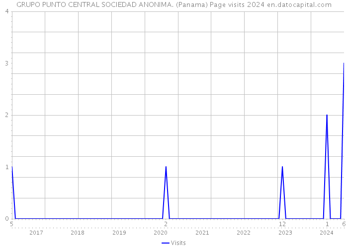 GRUPO PUNTO CENTRAL SOCIEDAD ANONIMA. (Panama) Page visits 2024 