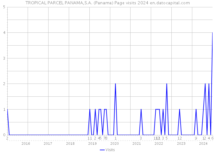 TROPICAL PARCEL PANAMA,S.A. (Panama) Page visits 2024 