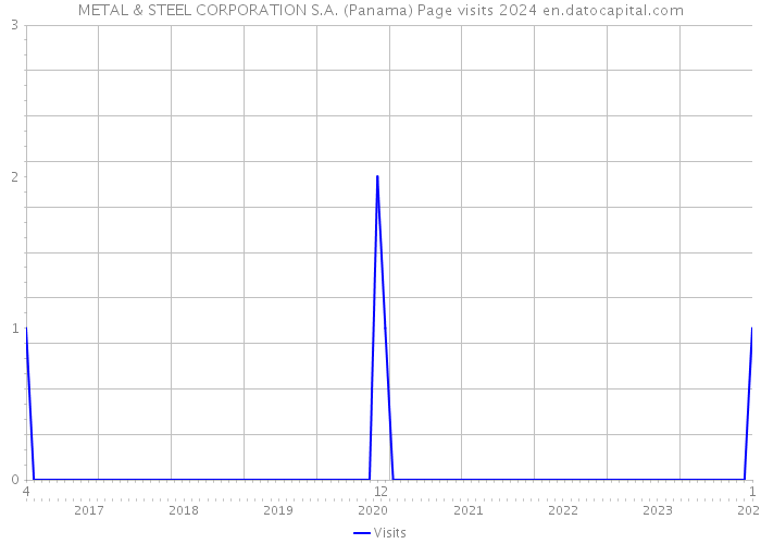 METAL & STEEL CORPORATION S.A. (Panama) Page visits 2024 