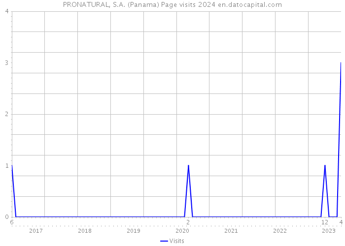 PRONATURAL, S.A. (Panama) Page visits 2024 