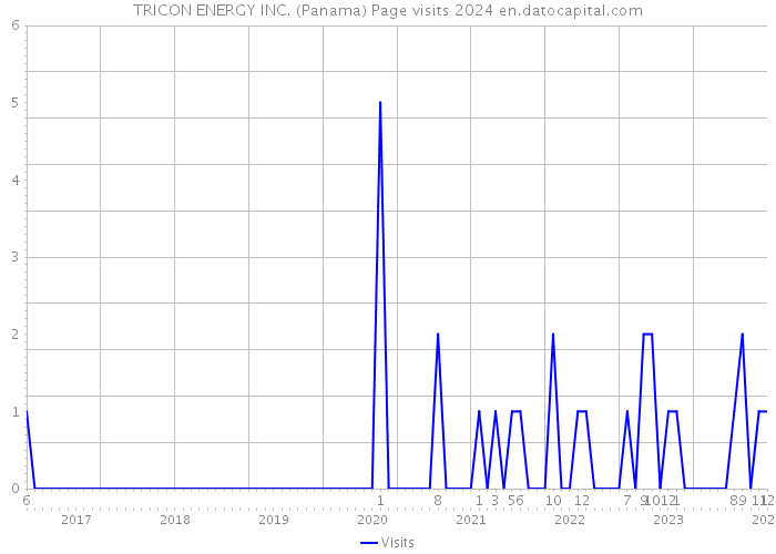TRICON ENERGY INC. (Panama) Page visits 2024 