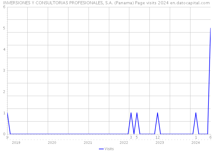 INVERSIONES Y CONSULTORIAS PROFESIONALES, S.A. (Panama) Page visits 2024 
