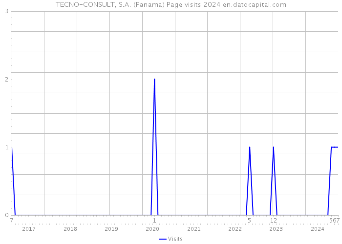 TECNO-CONSULT, S.A. (Panama) Page visits 2024 