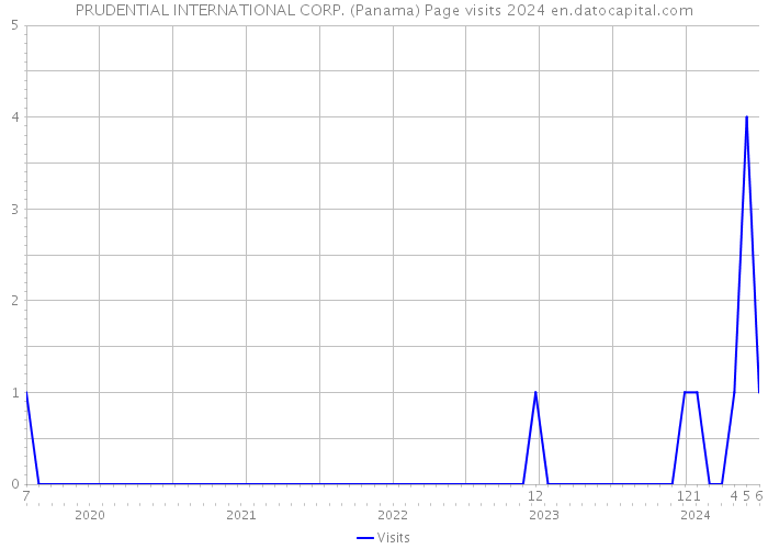 PRUDENTIAL INTERNATIONAL CORP. (Panama) Page visits 2024 