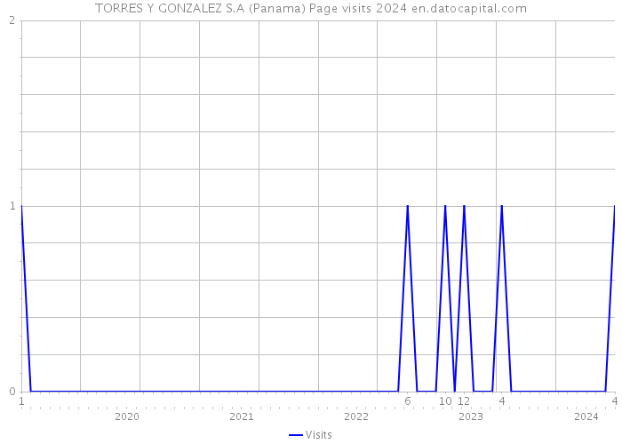 TORRES Y GONZALEZ S.A (Panama) Page visits 2024 