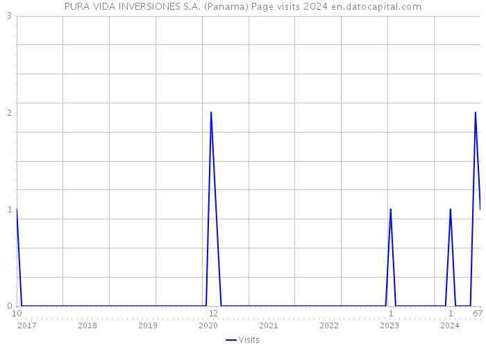 PURA VIDA INVERSIONES S.A. (Panama) Page visits 2024 
