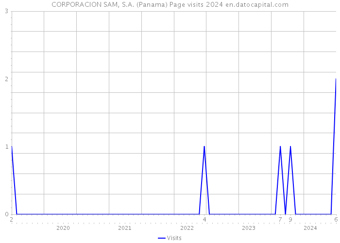 CORPORACION SAM, S.A. (Panama) Page visits 2024 