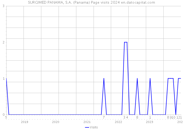 SURGIMED PANAMA, S.A. (Panama) Page visits 2024 