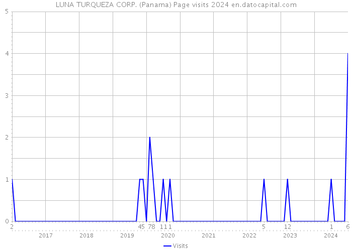 LUNA TURQUEZA CORP. (Panama) Page visits 2024 