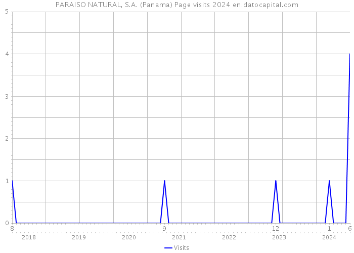 PARAISO NATURAL, S.A. (Panama) Page visits 2024 