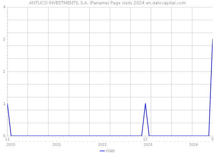 ANTUCO INVESTMENTS, S.A. (Panama) Page visits 2024 