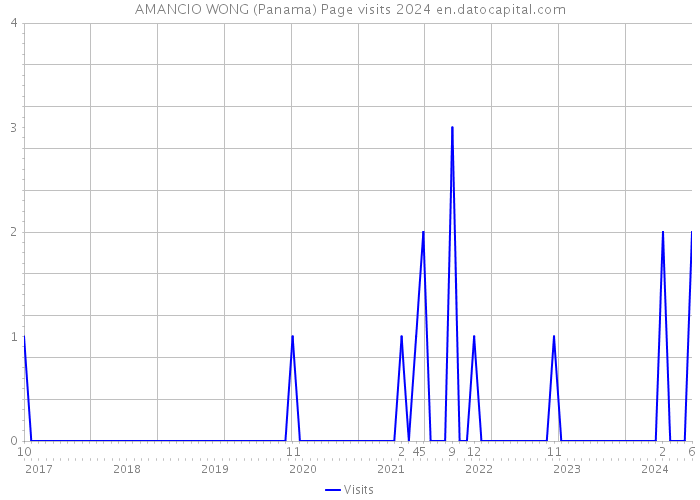 AMANCIO WONG (Panama) Page visits 2024 