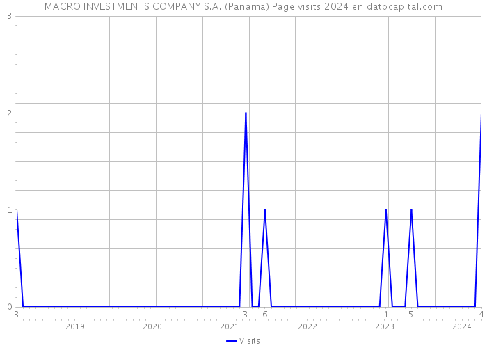 MACRO INVESTMENTS COMPANY S.A. (Panama) Page visits 2024 