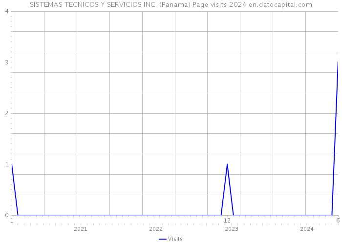 SISTEMAS TECNICOS Y SERVICIOS INC. (Panama) Page visits 2024 