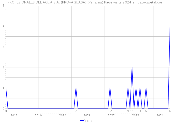 PROFESIONALES DEL AGUA S.A. (PRO-AGUASA) (Panama) Page visits 2024 