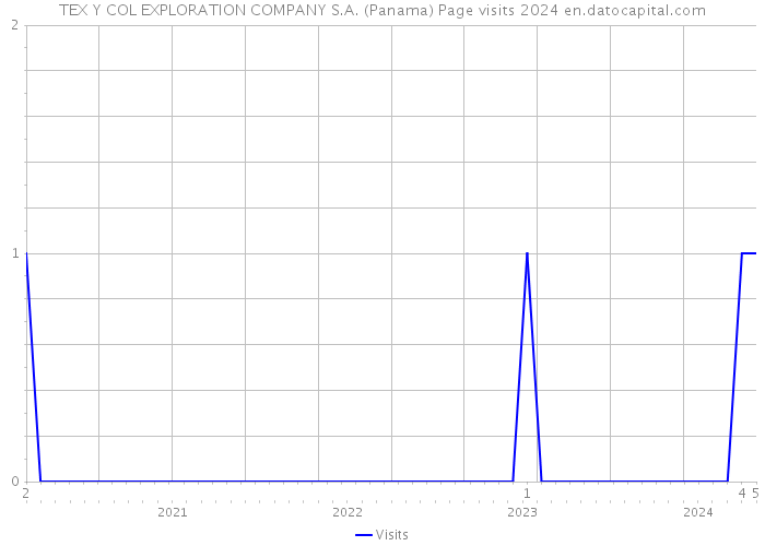 TEX Y COL EXPLORATION COMPANY S.A. (Panama) Page visits 2024 