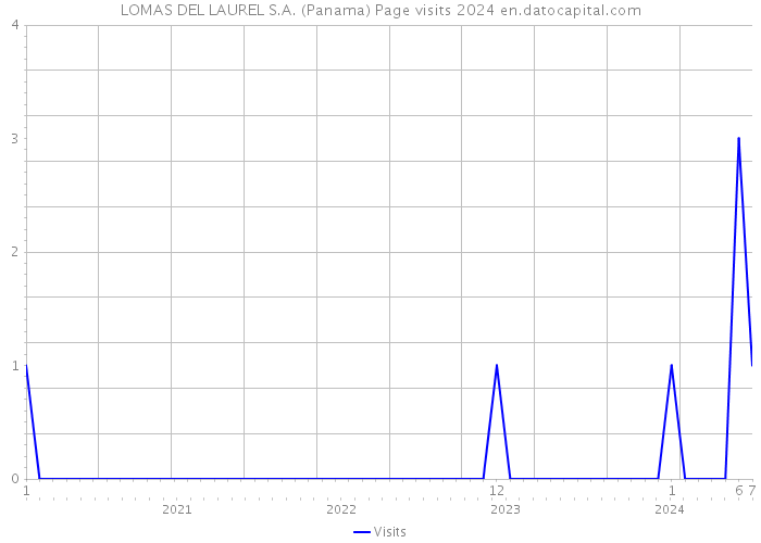 LOMAS DEL LAUREL S.A. (Panama) Page visits 2024 