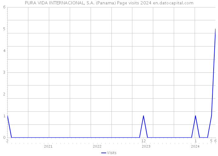 PURA VIDA INTERNACIONAL, S.A. (Panama) Page visits 2024 