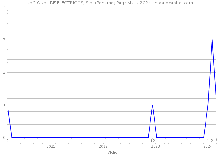 NACIONAL DE ELECTRICOS, S.A. (Panama) Page visits 2024 