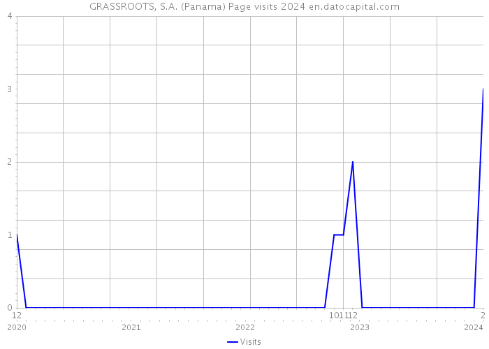 GRASSROOTS, S.A. (Panama) Page visits 2024 