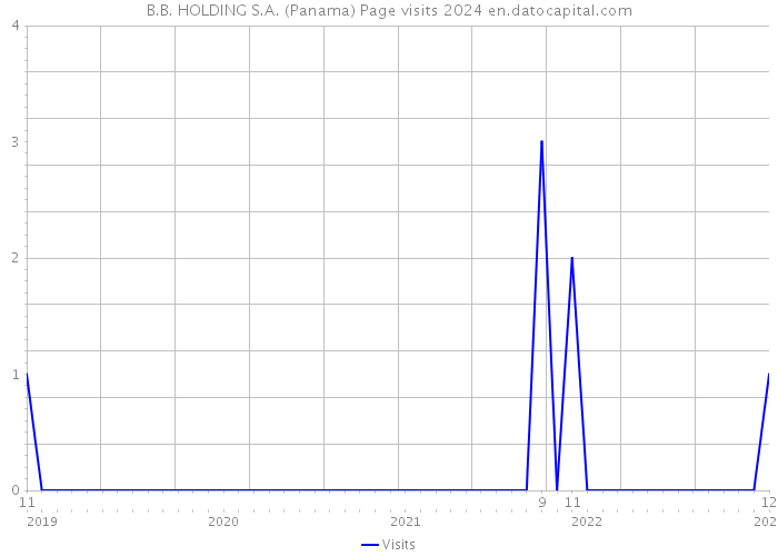 B.B. HOLDING S.A. (Panama) Page visits 2024 