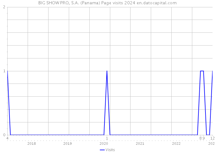 BIG SHOW PRO, S.A. (Panama) Page visits 2024 