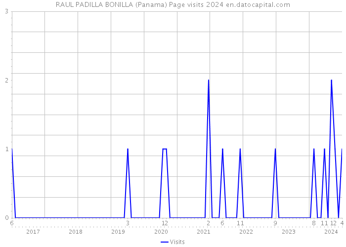 RAUL PADILLA BONILLA (Panama) Page visits 2024 