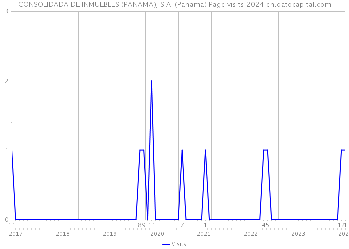 CONSOLIDADA DE INMUEBLES (PANAMA), S.A. (Panama) Page visits 2024 
