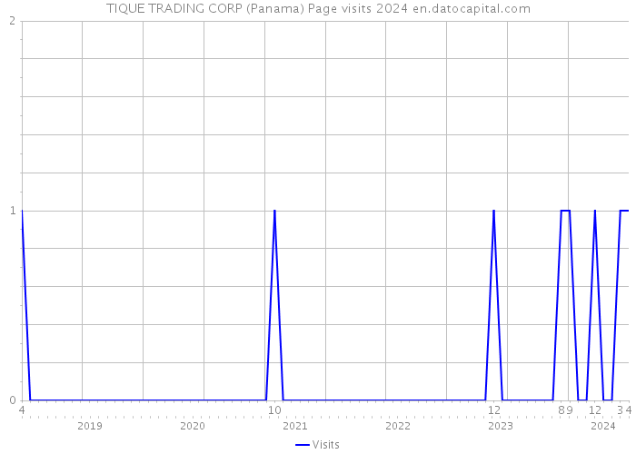 TIQUE TRADING CORP (Panama) Page visits 2024 