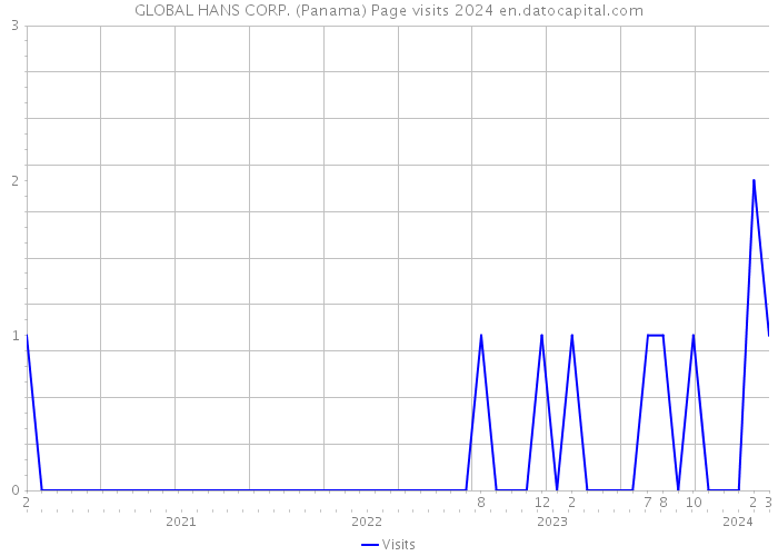 GLOBAL HANS CORP. (Panama) Page visits 2024 