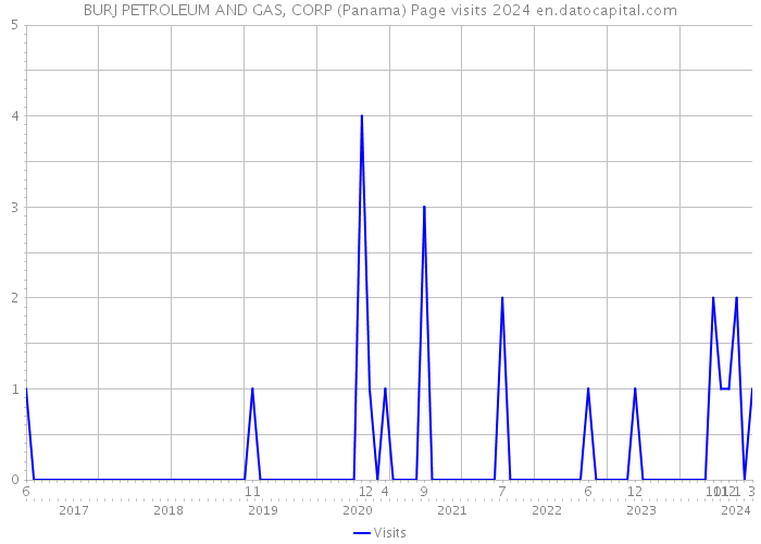 BURJ PETROLEUM AND GAS, CORP (Panama) Page visits 2024 