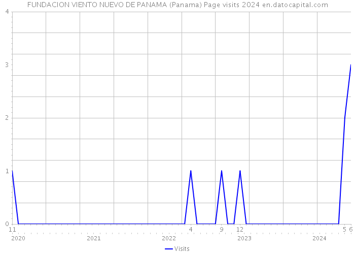 FUNDACION VIENTO NUEVO DE PANAMA (Panama) Page visits 2024 