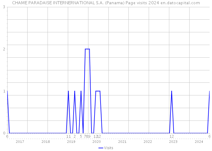 CHAME PARADAISE INTERNERNATIONAL S.A. (Panama) Page visits 2024 