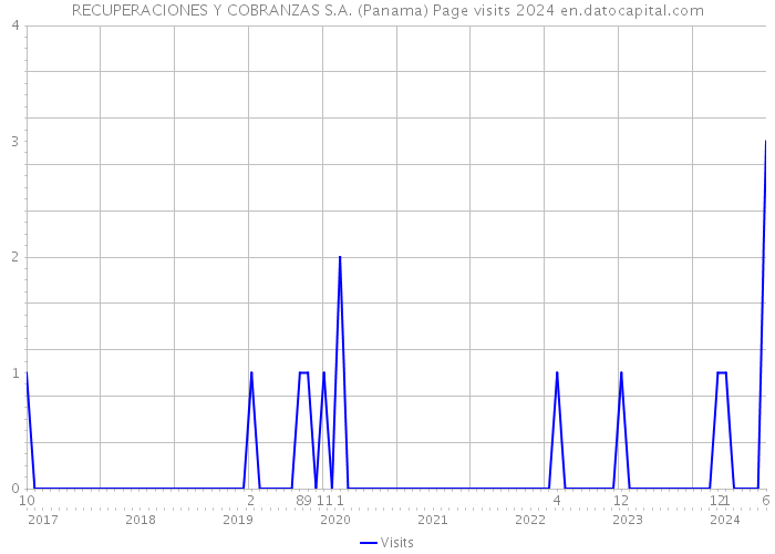 RECUPERACIONES Y COBRANZAS S.A. (Panama) Page visits 2024 