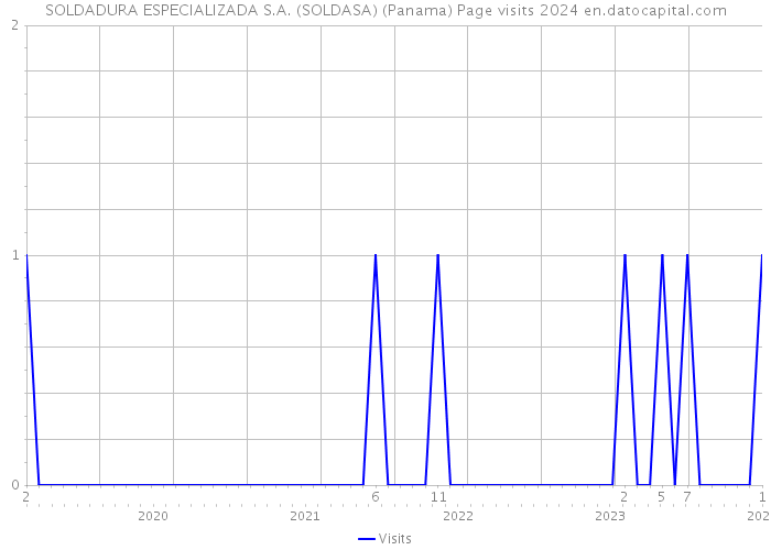SOLDADURA ESPECIALIZADA S.A. (SOLDASA) (Panama) Page visits 2024 