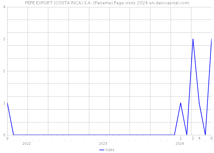 PEPE EXPORT (COSTA RICA) S.A. (Panama) Page visits 2024 