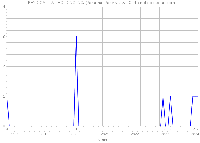 TREND CAPITAL HOLDING INC. (Panama) Page visits 2024 